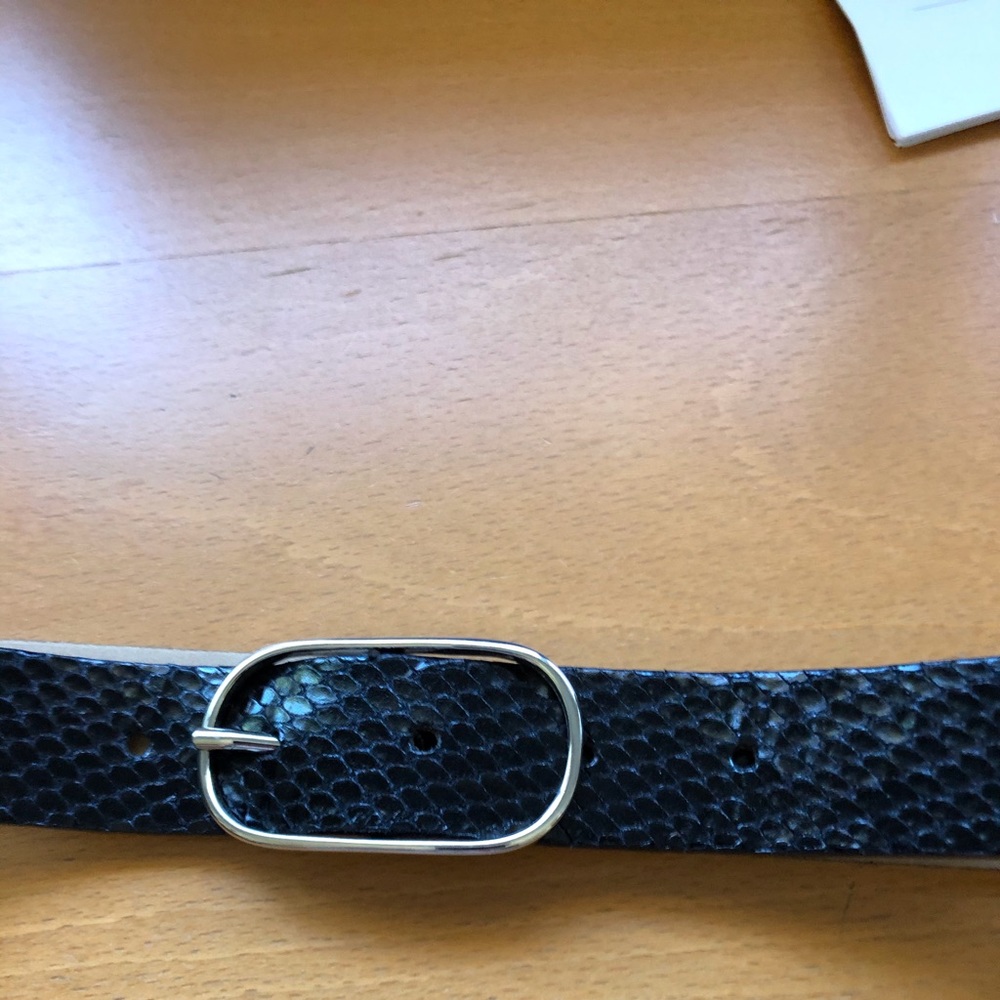 BLACK SNAKE PRINT BELT